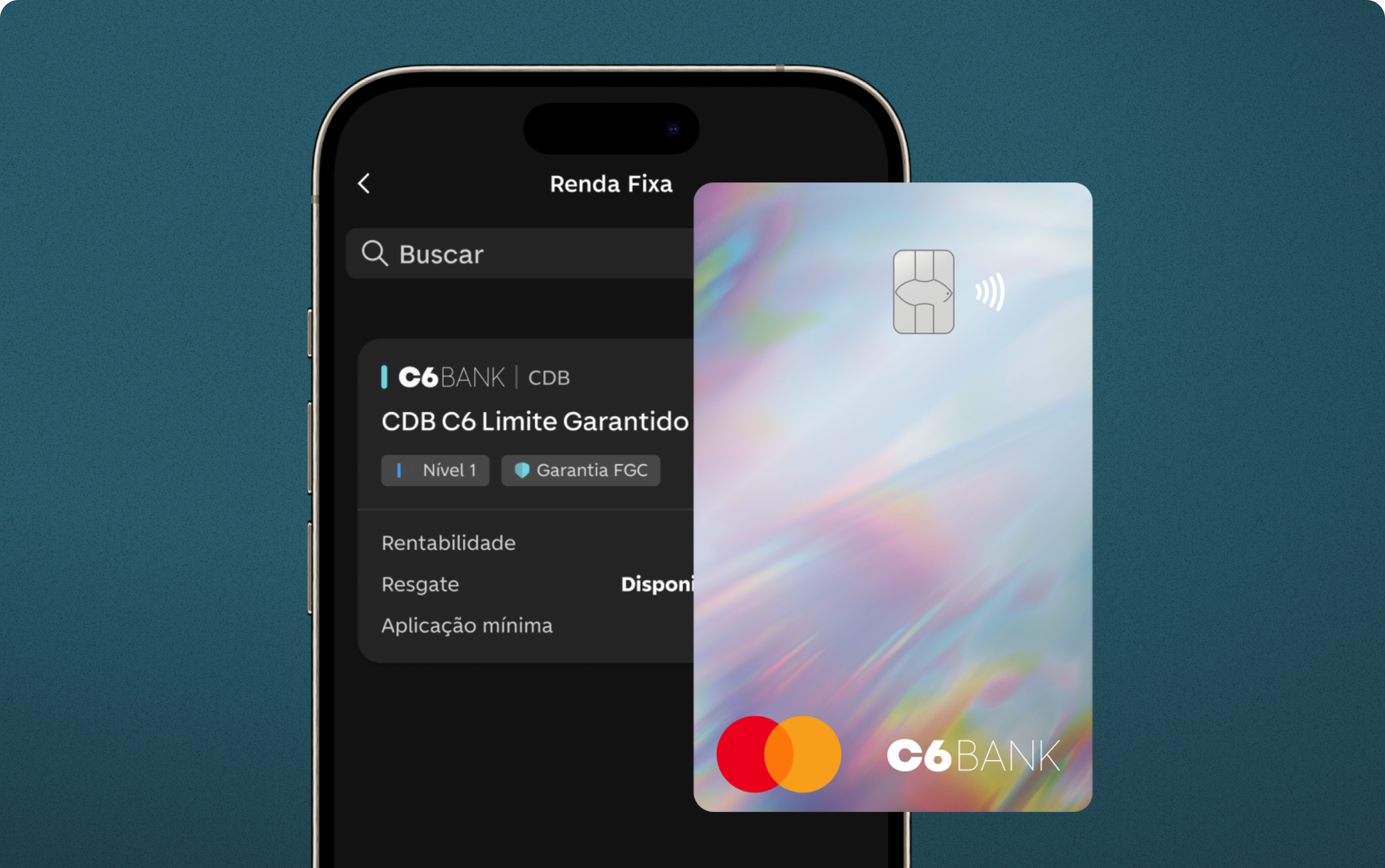 foto de cartões coloridos do C6 Bank enfileirados 