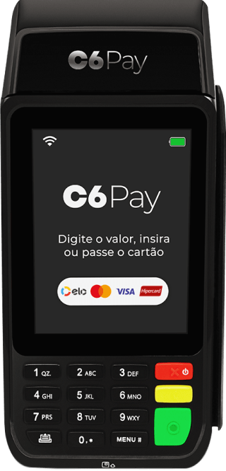 Maquininha C6 Pay Máquina De Cartão Conta Cartão C6 Bank 1279